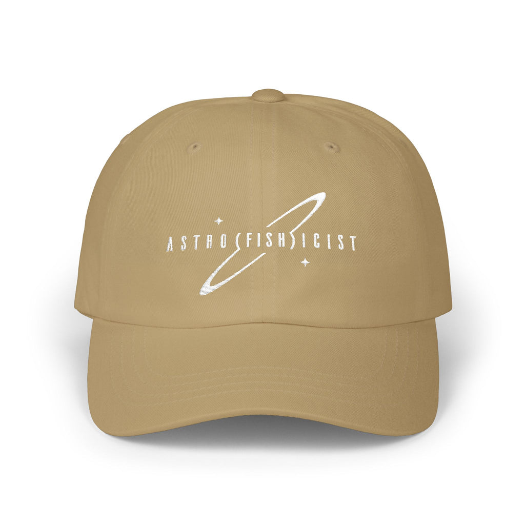 Astrofishicist Dad Cap, Flyfishing Gear, Minimalist Design Hat, Official YouTuber Merch, Great for Girls, Dad Cap Style