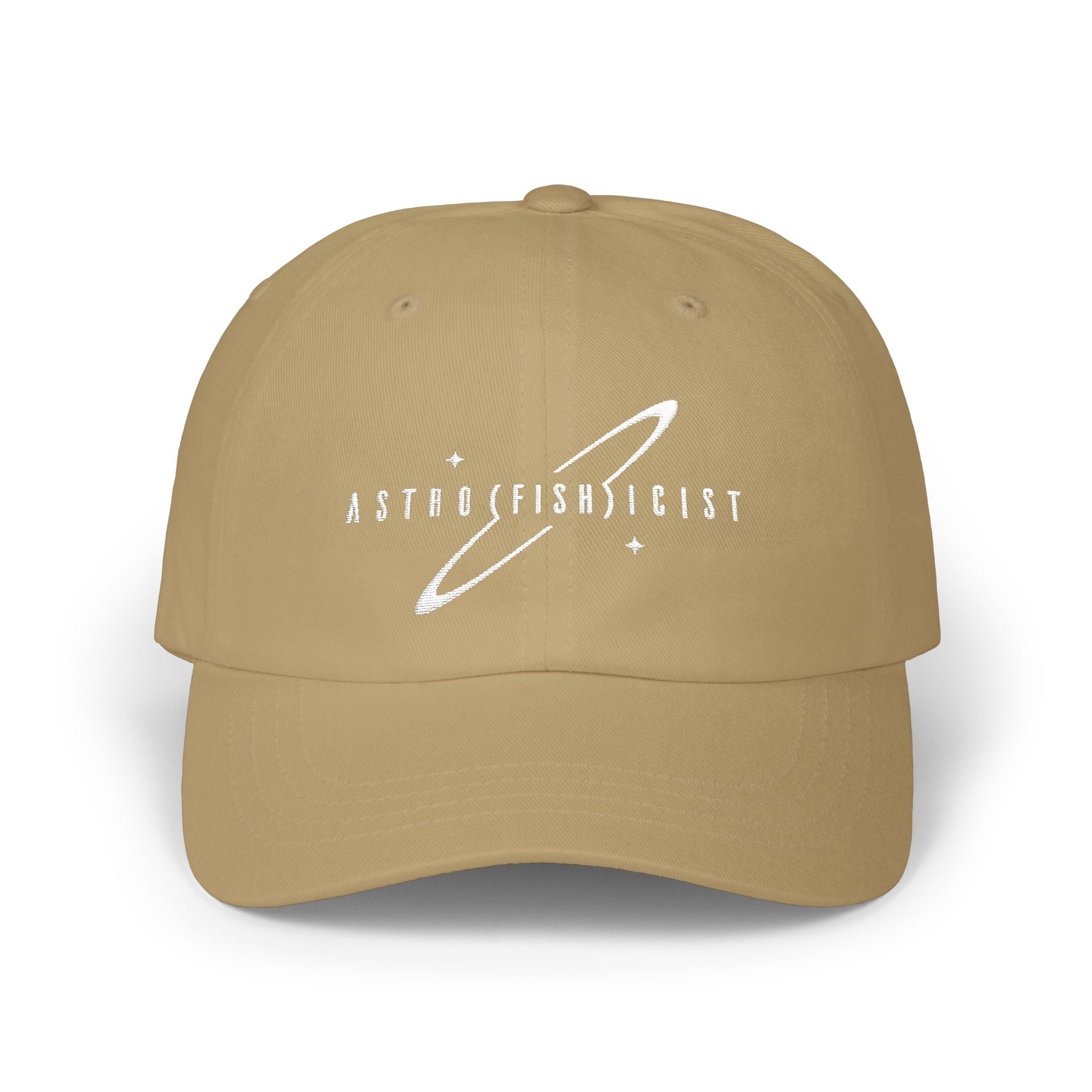 Astrofishicist Dad Cap, Flyfishing Gear, Minimalist Design Hat, Official YouTuber Merch, Great for Girls, Dad Cap Style