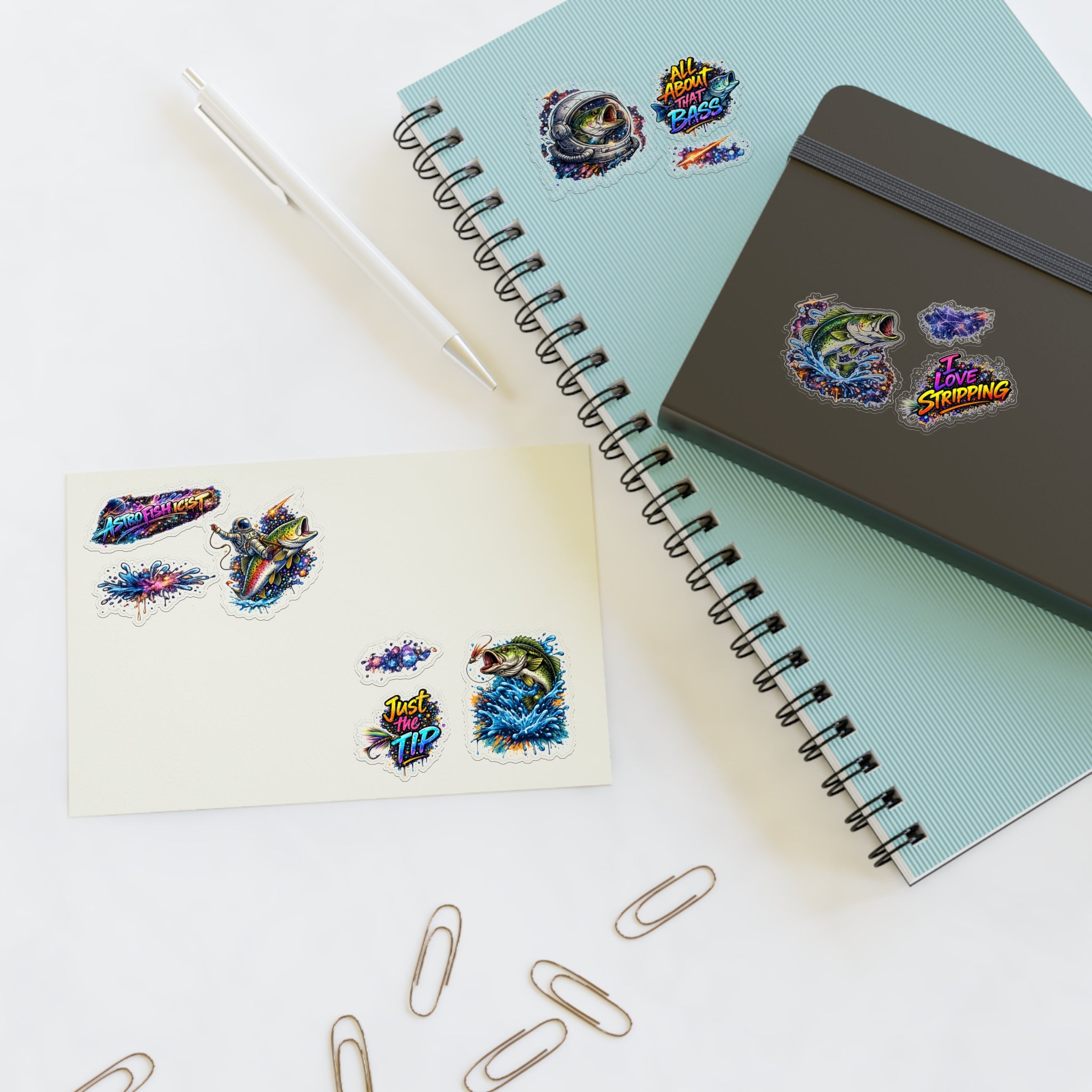 Astrofishicist Sticker Pack — Space Graffiti Fly Fishing Sticker Sheets