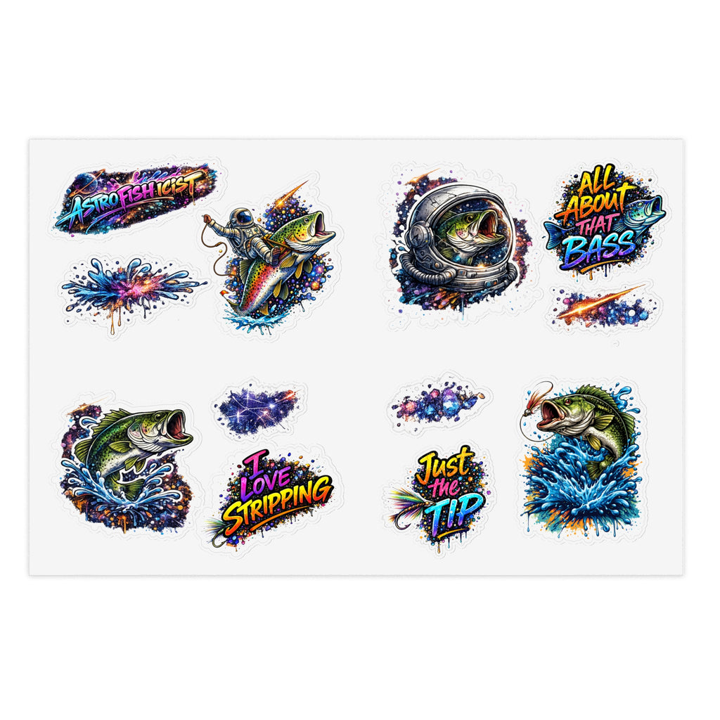 Astrofishicist Sticker Pack — Space Graffiti Fly Fishing Sticker Sheets