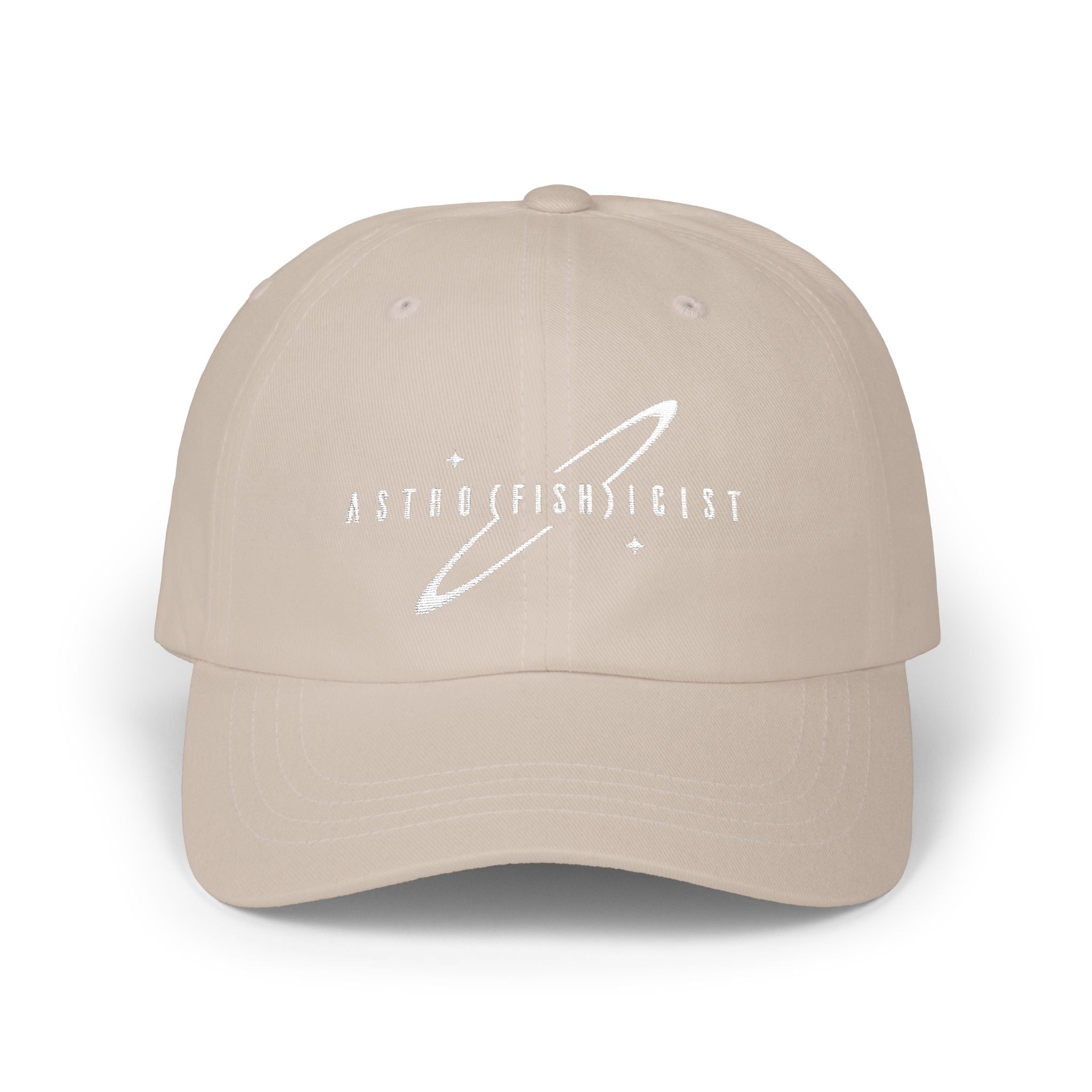 Astrofishicist Dad Cap, Flyfishing Gear, Minimalist Design Hat, Official YouTuber Merch, Great for Girls, Dad Cap Style