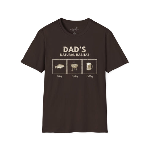 "Dad’s Natural Habitat" T-Shirt — Fishing, BBQ & Beer Graphic Tee