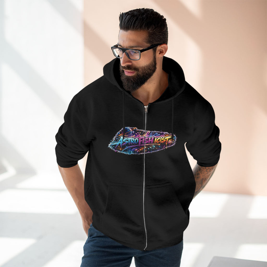Astrofishicist Space Graffiti Zip Hoodie
