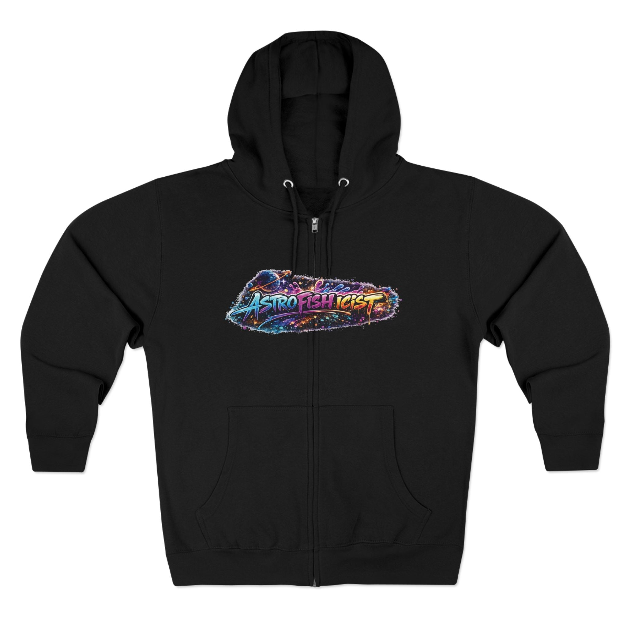 Astrofishicist Space Graffiti Zip Hoodie