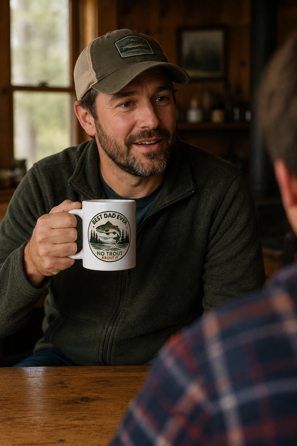 "Best Dad Ever, No Trout About It" 20oz Jumbo Mug (Father’s Day, Fishing Gift)