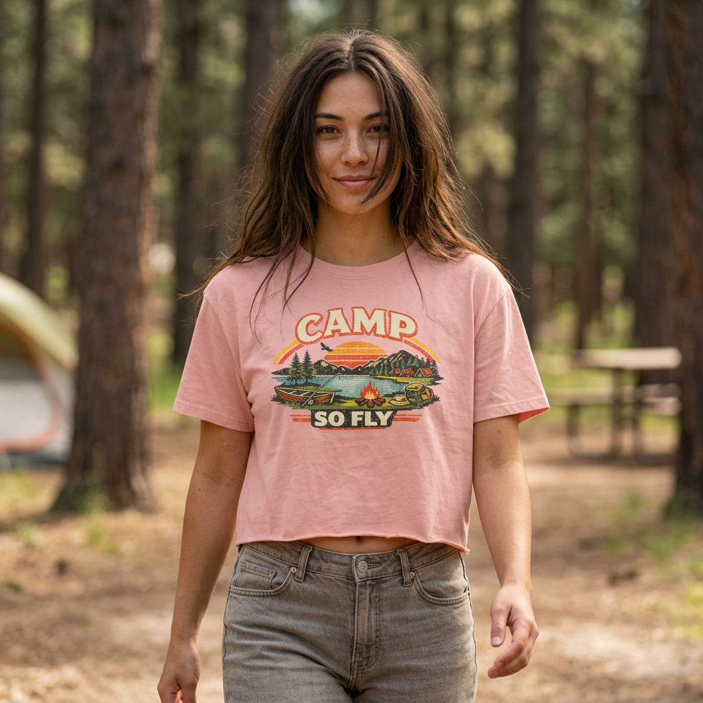 "Camp So Fly" Women's Boxy Tee — Retro Summer Camp Counselor Shirt