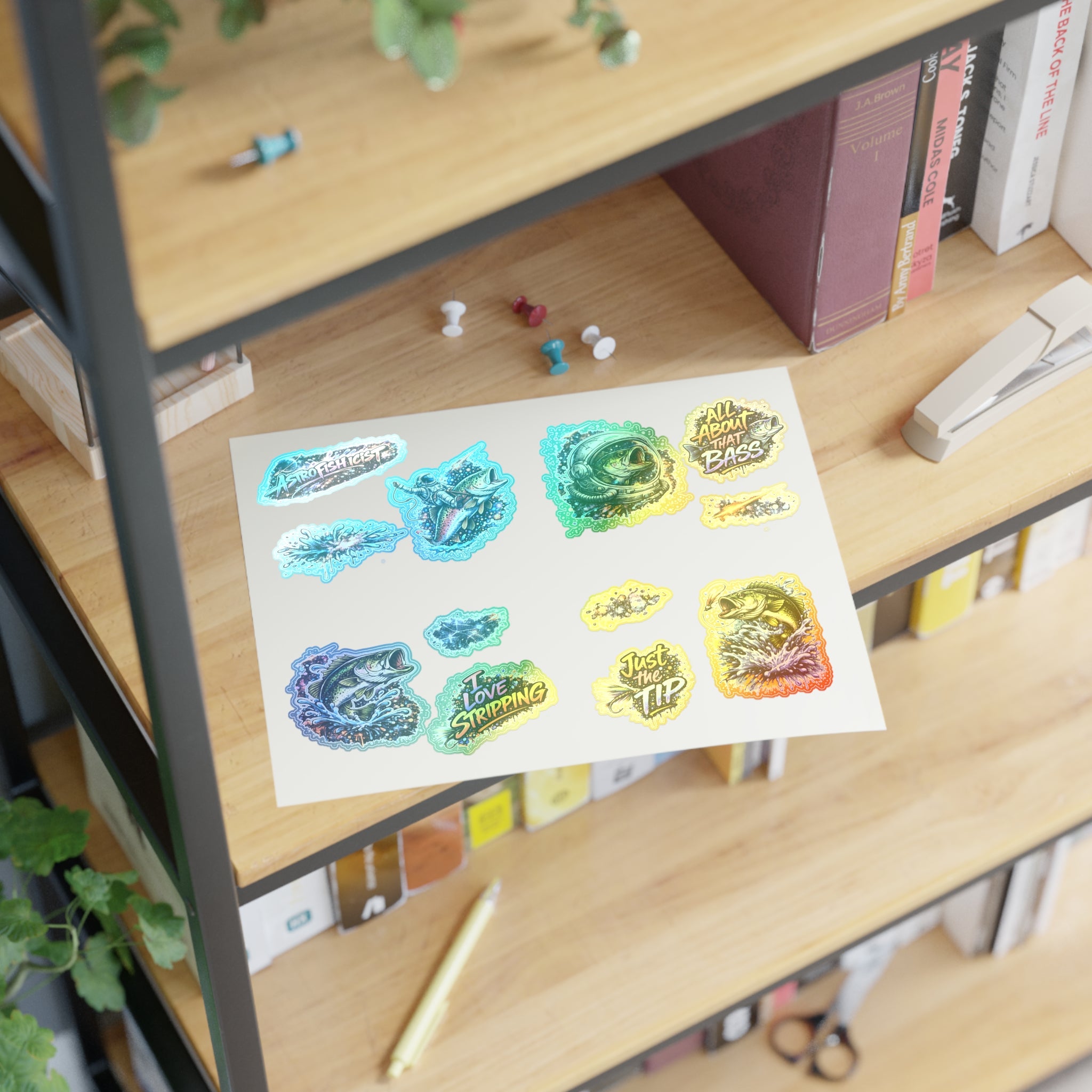 Astrofishicist Sticker Pack — Space Graffiti Fly Fishing Sticker Sheets