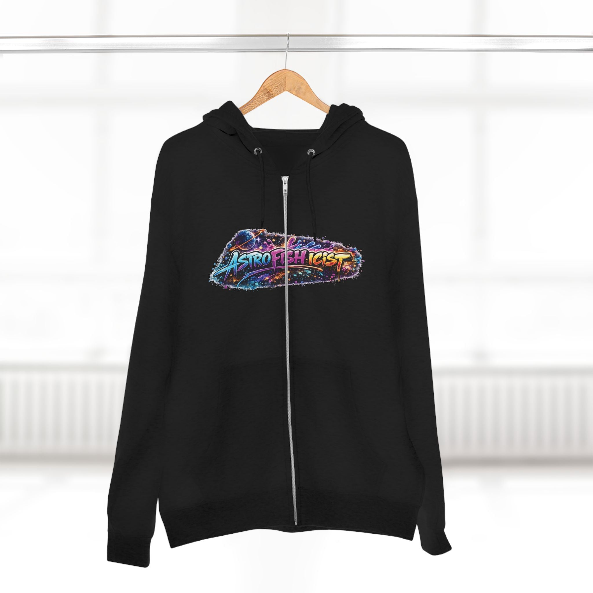 Astrofishicist Space Graffiti Zip Hoodie