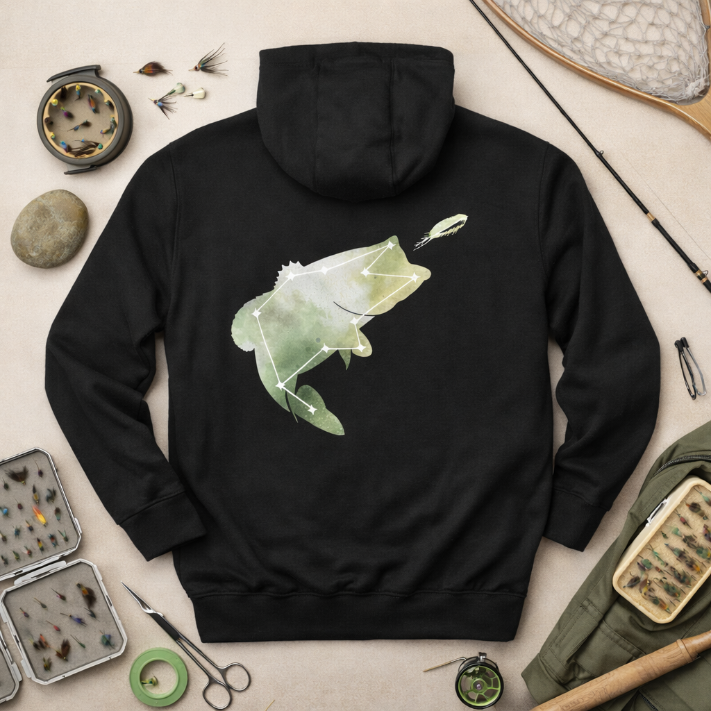 Astrofishicist Constellation Fish 3-Panel Fleece Hoodie