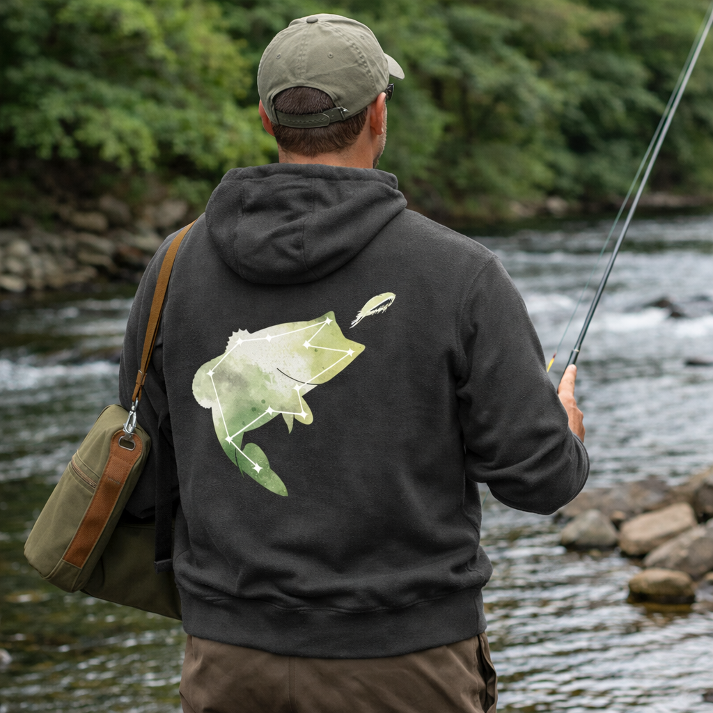 Astrofishicist Constellation Fish 3-Panel Fleece Hoodie