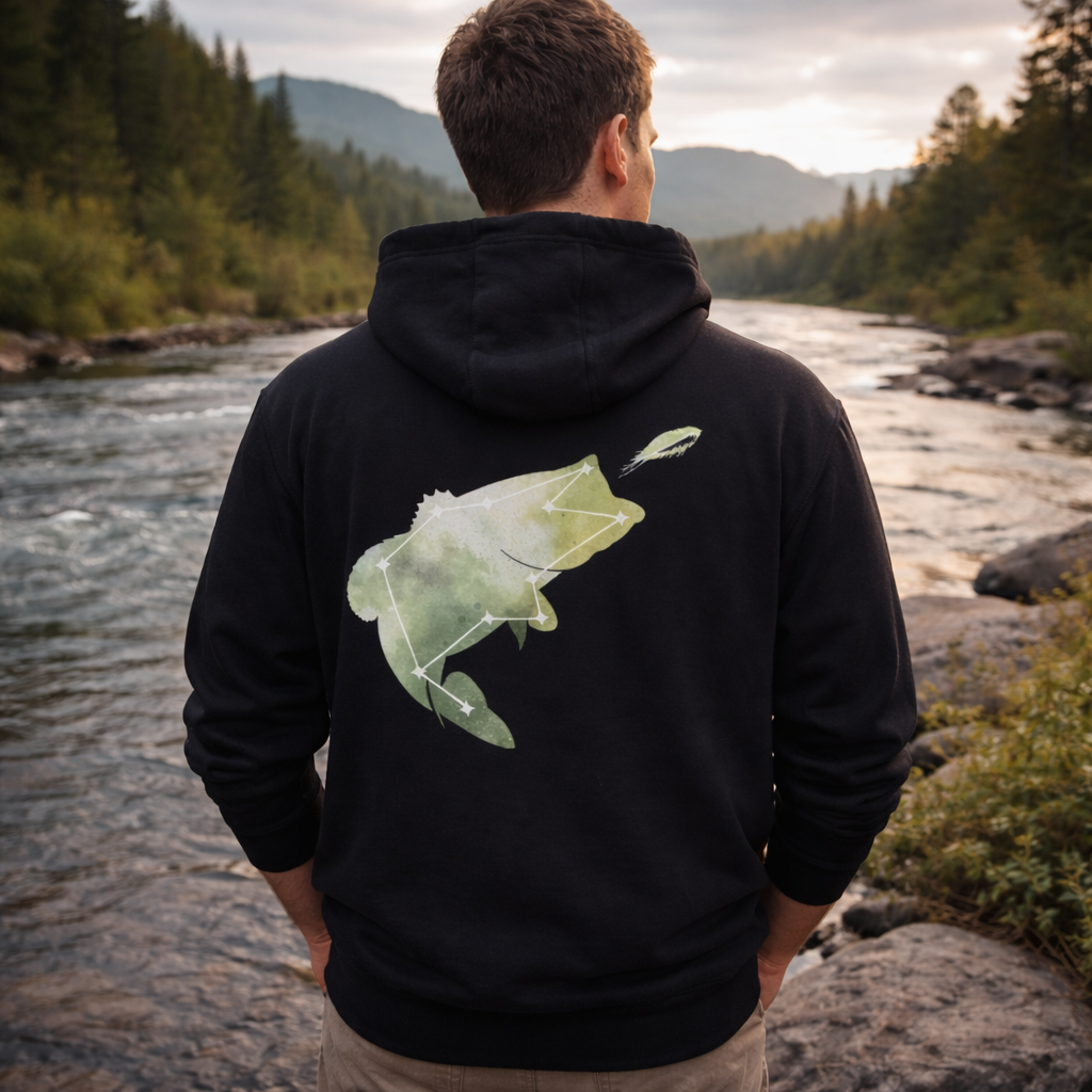 Astrofishicist Constellation Fish 3-Panel Fleece Hoodie