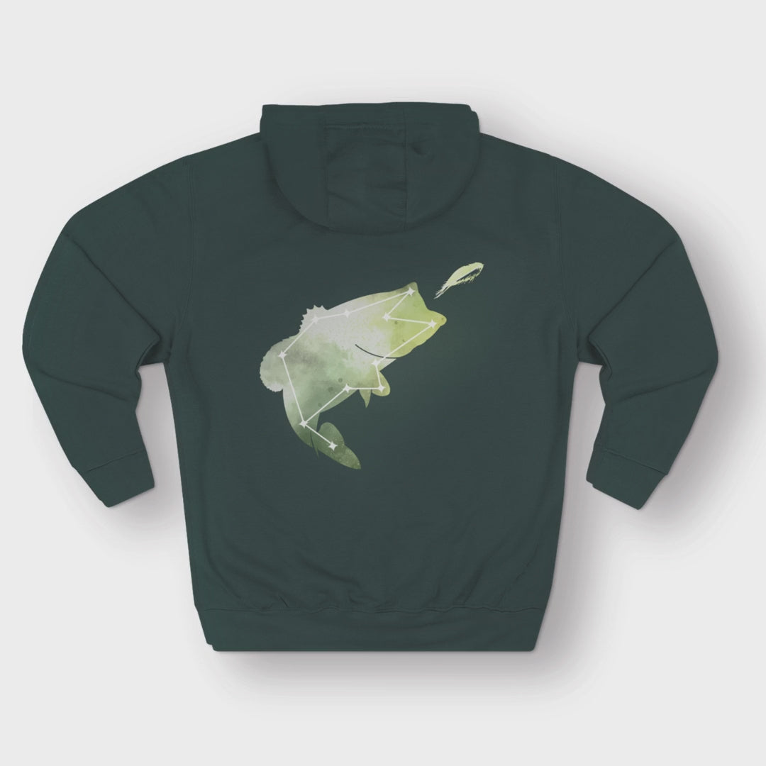Astrofishicist Constellation Fish 3-Panel Fleece Hoodie